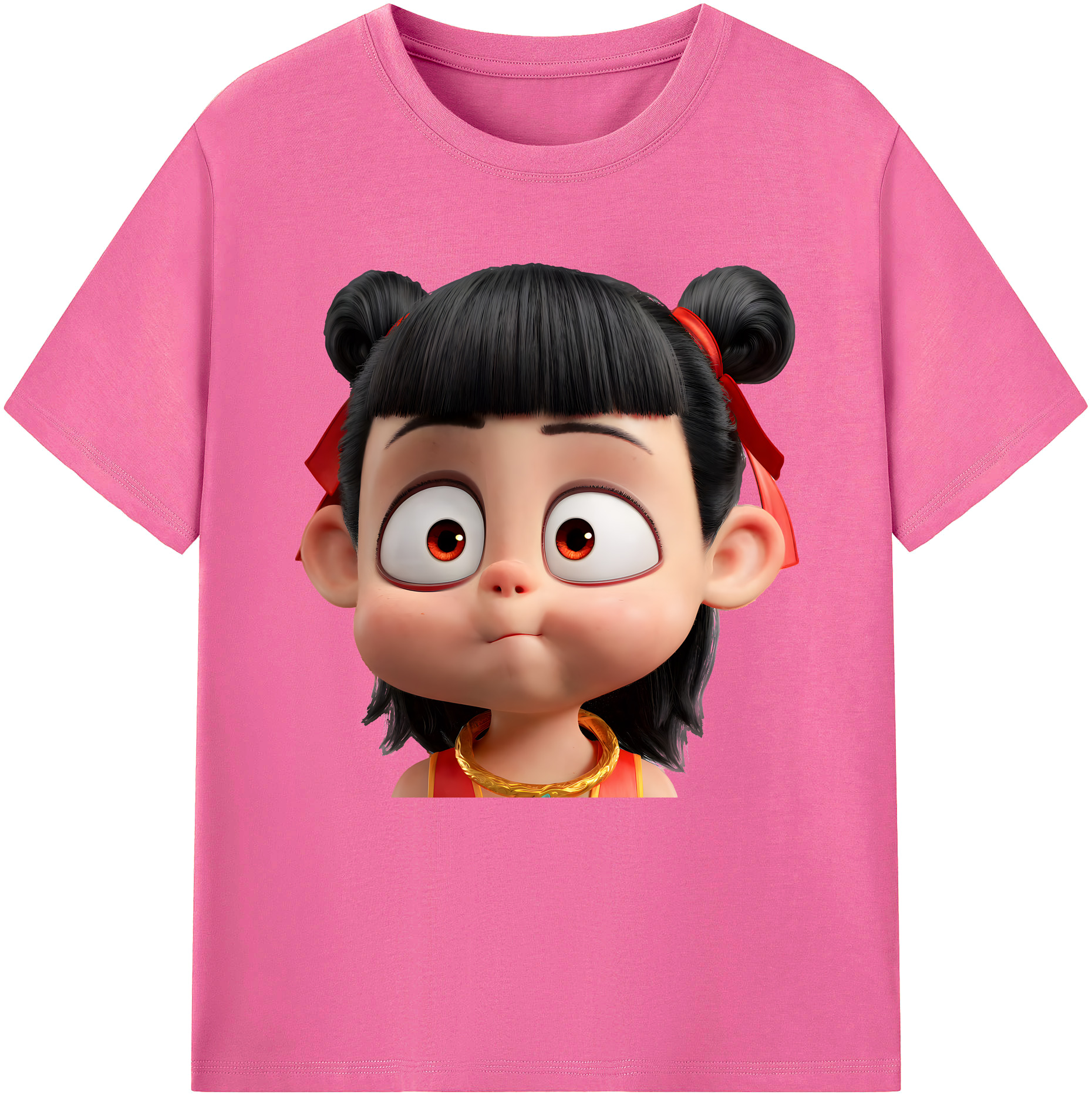 （画像用） Ne Zha 2 ナタ 魔童の大暴れ レディースカジュアルプリントTシャツ（綿100％）
